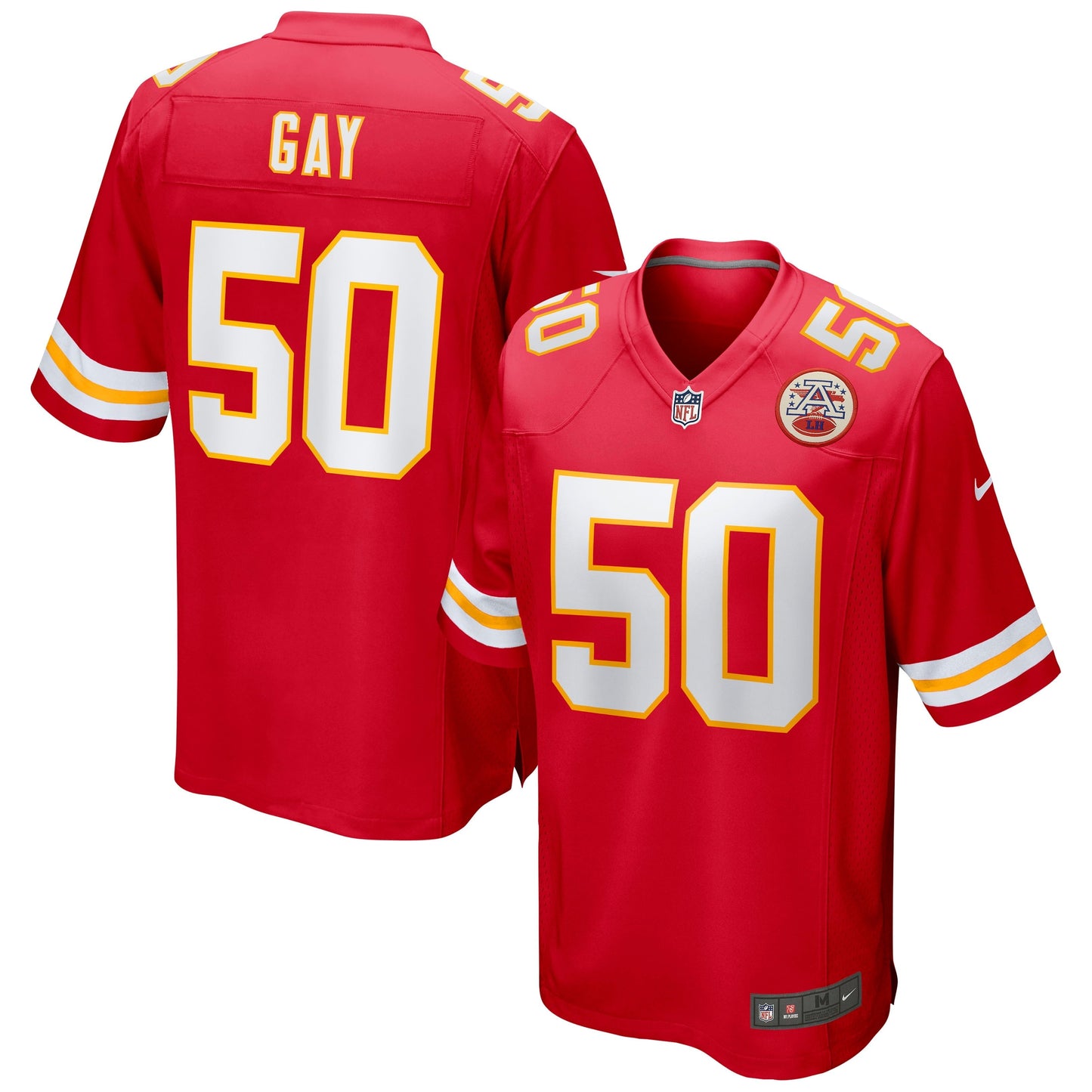 Men's Nike Willie Gay Red Kansas City Chiefs Game Jersey